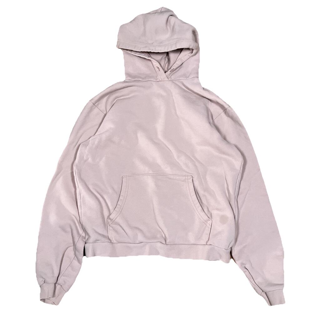 John Elliott Hoodie Pullover Hooded Sweatshirt Size 1 Light Pink USA Flaws